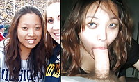 Asians giving Head (Before & After)